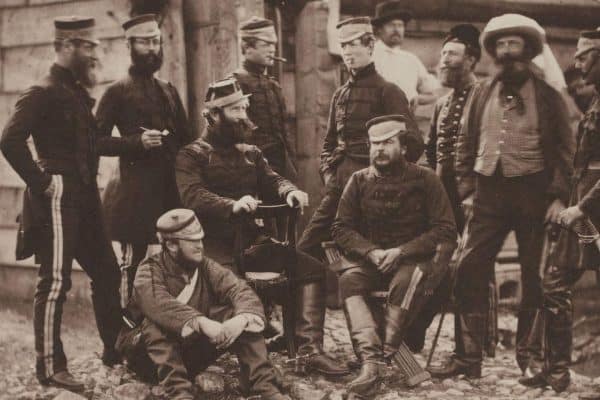 Officers of the 4th (The Queen's Own) Regiment of Light Dragoons in the Crimea, 1855