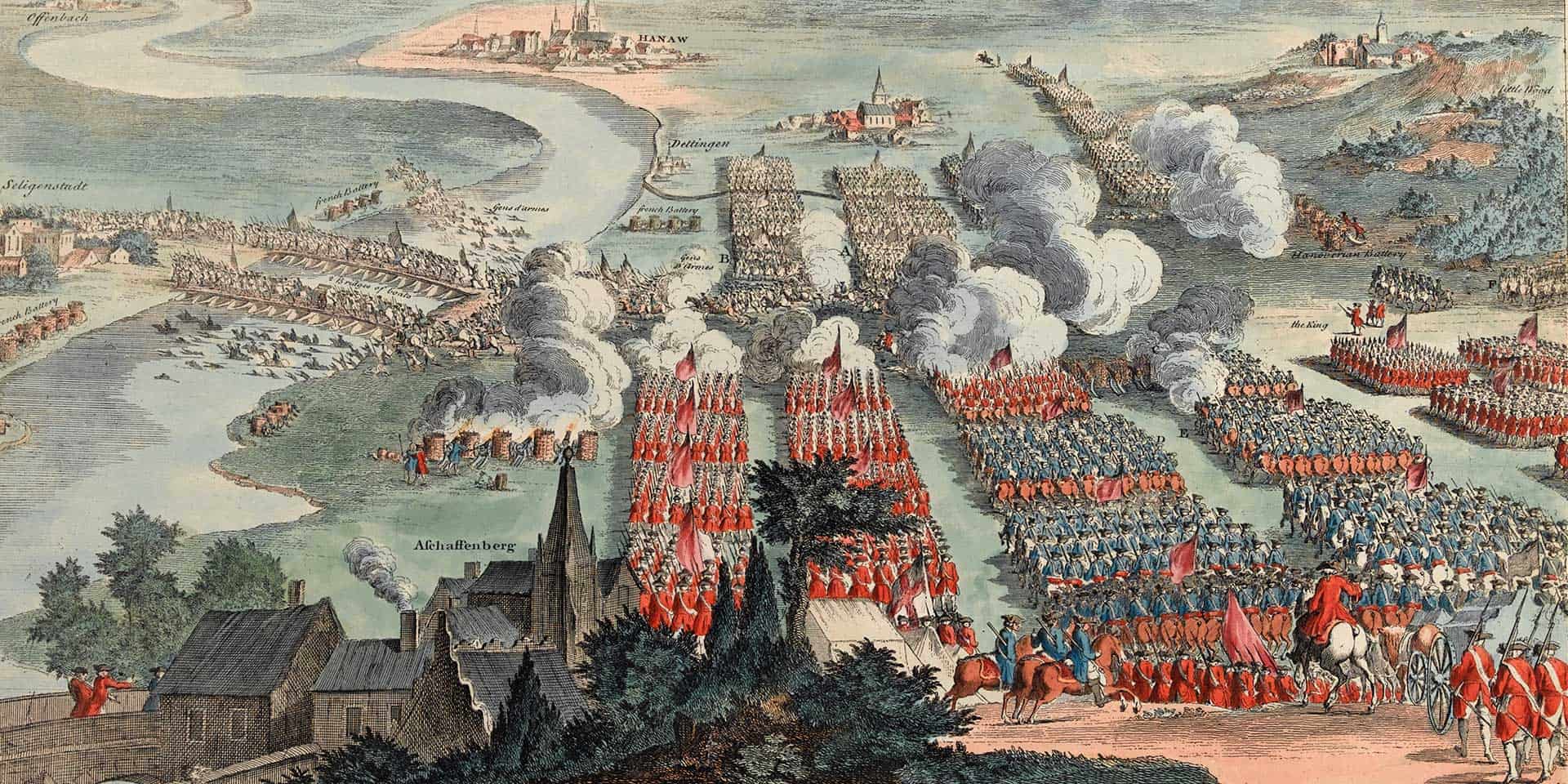 The Battle of Dettingen, 1743