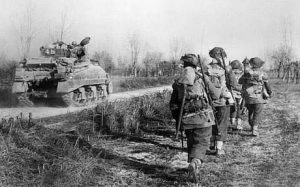 The 3rd Hussars advancing in Italy