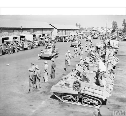Light Tank Mk VIs and lorries of 8th Hussars , Egypt, 5 June 1940© IWM E 152