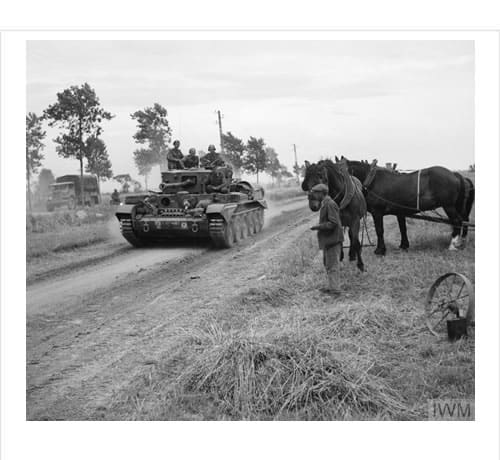Article - A Cromwell tank of 7th Armoured Division, Normandy, 30 July 1944. © IWM (B 8183)