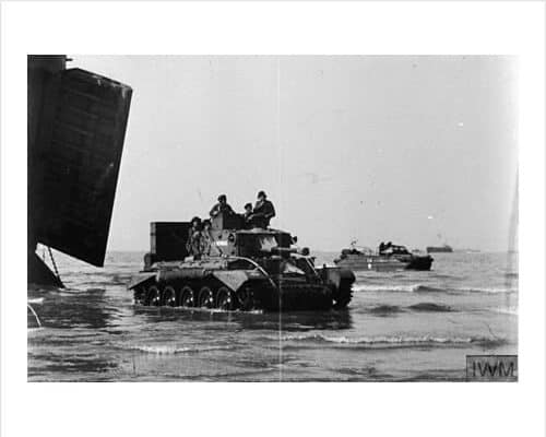 Cromwell tank landing at Normandy