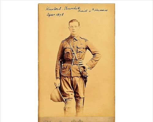Lt W Churchill, 4th Hussars, Sep 1898