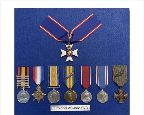 Lt Col W Gibbs - medal set