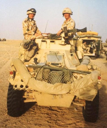 RSM J Muir and his driver Cpl D Black.